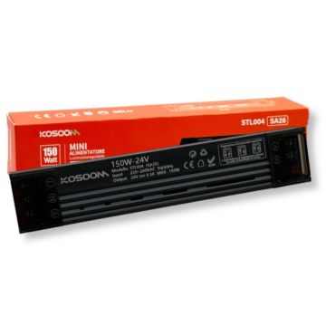Kosoom Mini Dimmable LED Power Supply 24V DC 150W Slim IP20 SA26