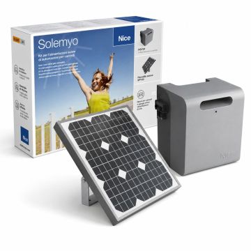 Nice Solemyo 24V Photovoltaic Solar Kit for Gate and Garage Door Automation with SYP Panel and PSY24 SYKCE Battery