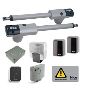 Nice TOO4500KCE 230V Swing Gate Automation Kit for Leaves up to 4.5 m and 250 kg with Photocells and Flashing Light