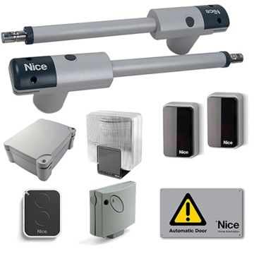 Nice TOO3000KCE 230V Swing Gate Automation Kit for Leaves up to 3 m and 300 kg with Photocells and Flashing Light
