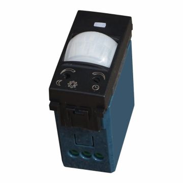 ETTROIT Motion Sensor 1 Module Black with Time/Lux Adjustment Compatible with Vimar Arké – SKU VA1800