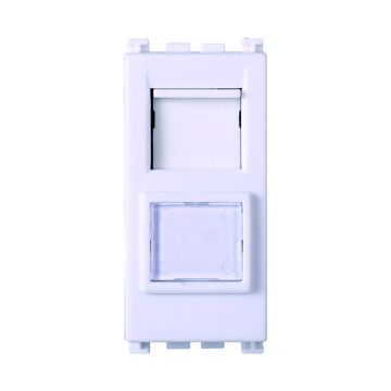 ETTROIT RJ45 CAT5E data socket network connector white color, compatible with Vimar Arke - VA2355B