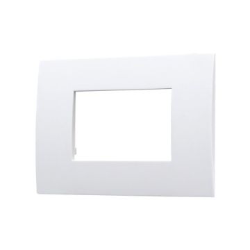 Ettroit VA83301 Venus series plate, 3 modules, plastic, white, compatible with Vimar Arkè series