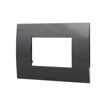 ETTROIT 3P Plastic Plate Dark Steel Color Compatible With Vimar Arke - VA83307