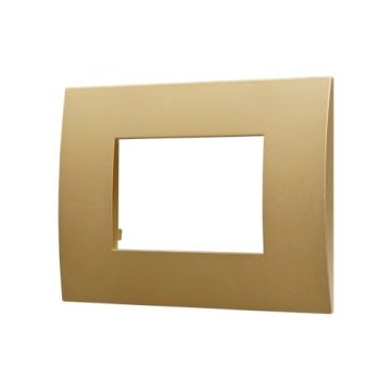ETTROIT Plastic Plate Venus Series 3P Gold Color Compatible With Vimar Arke VA83311