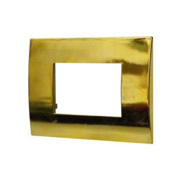 ETTROIT Plate Series Venus 3P Plastic Color Glossy Gold Compatible With Vimar Arke VA83312