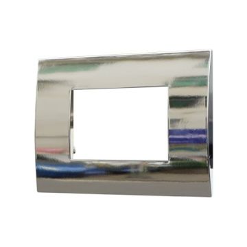 ETTROIT Plastic Plate 3P Glossy Chrome Color Venus Series Compatible With Vimar Arke VA83313
