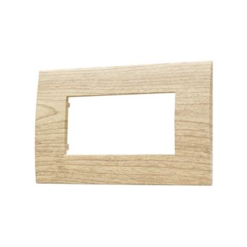 ETTROIT Plastic Plate 4P Light Wood Color Compatible With Vimar Arke VA83404