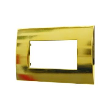 ETTROIT Plastic Plate 4P Glossy Gold Color Compatible Venus Series With Vimar Arke VA83412