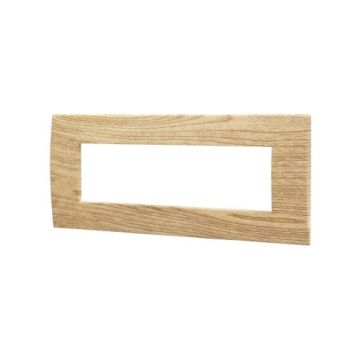 ETTROIT VA83704 Venus Series Plastic Plate 7P Light Wood Color Compatible With Vimar Arke