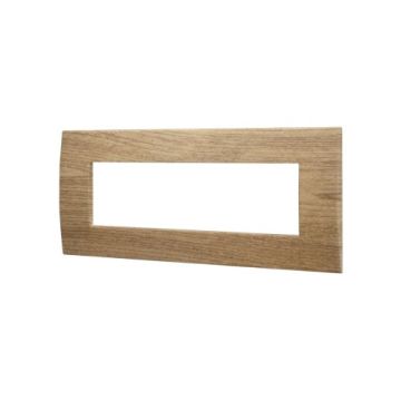 ETTROIT VA83705 Venus Series Plastic Plate 7P Dark Wood Color Compatible With Vimar Arke
