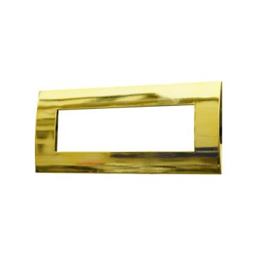 ETTROIT Venus Series Plate 7P in Plastic Glossy Gold Color Compatible with Vimar Arke - VA83712
