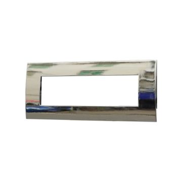 Ettroit VA83713 Venus series plate, 7 modules, plastic, chrome, compatible with Vimar Arkè series