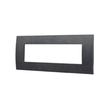 ETTROIT Plastic Plate Venus Series 7P Bright Black Color Compatible With Vimar Arke VA83724