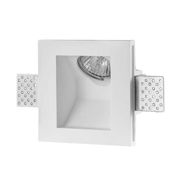 V-TAC VT-11009 plaster led spotlight recessed square GU10 white color light top cut concealed sku 6773