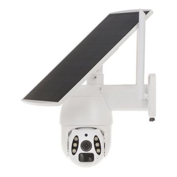 Mini speed dome IP PT WiFi Tuya Smart HD+ 3Mpx 3.6mm self-powered camera with solar panel, audio and Micro SD slot Waterproof plastic IP66