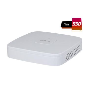 Dahua XVR5104C-4KL-I3 pro series AI Smart 1U WizSense penta-brid 4k uhd 4CH 5IN1 p2p smd plus face detection ivs IoT includes 1TB SSD
