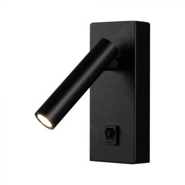 V-TAC VT-402 LED reading wall light for hotels 2W 145*150*60mm Black light color 3000K -10286