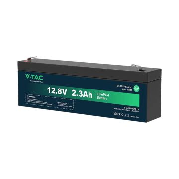 V-TAC lithium battery 12.8V 2.3Ah alarm, ups, video surveillance, T2 connection 178*35*60mm IP55 - 11941