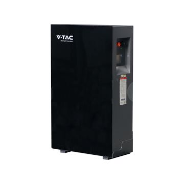 V-TAC 10.24kWh Solar Inverter Storage Battery with Integrated BMS CEI 0-21 51.2V 200Ah WiFi Touch Screen Glass Design Black 10 Year Warranty - 12282