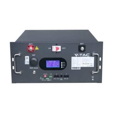 V-TAC 9.6kWh LiFePO4 48V 200Ah WiFi BMS Storage Battery CEI 0-21 Photovoltaic Rack - sku 12684