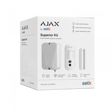 AJAX White Superior ASP Kit with 4G Hybrid Hub, MotionCam S PhOD and DoorProtect S Plus 131882.348.WH1