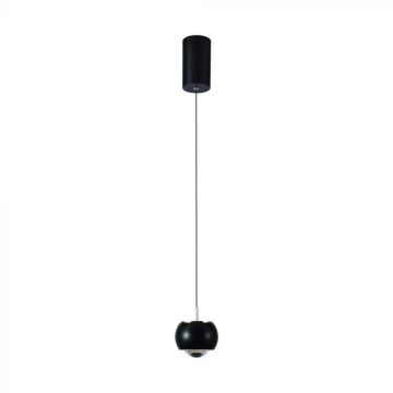 V-TAC VT-7830 LED chandelier 9W oval pendant bell shape modern design 10*10*100cm Black color 4000K - 10077