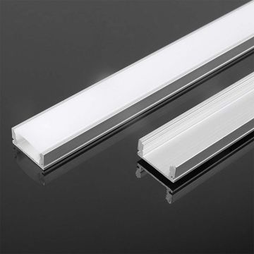 V-TAC VT-8157 2M aluminum profile, silver color, satin cover for LED strip 2000*17.6*6.9mm - sku 10321