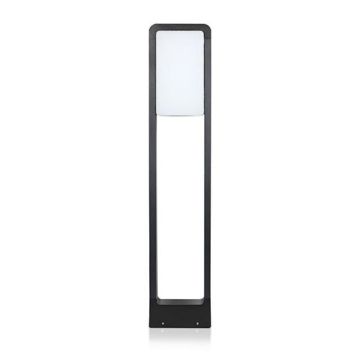 V-TAC VT-33 LED garden bollard 10W Samsung chip ground fixing 80cm black aluminum IP65 light 4000K - SKU 2120114
