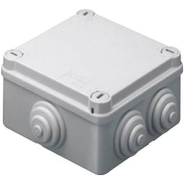 GEWISS Watertight Junction Box IP55 100x100x50 Cable Grommet Gray GW44024
