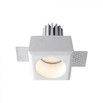 V-TAC VT-11001 Square recessed plaster spotlight holder GU10 80x80 - 6761