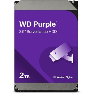Western Digital Purple 2TB SATA 3.5″ Hard Drive for Video Surveillance – Model WD23PURZ