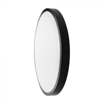 V-TAC VT-8618 Ceiling light 18W LED round Black frame natural white 4000K IP44 - 76341