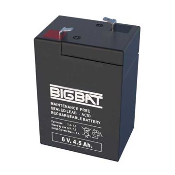 6V 4,5Ah rechargeable VRLA battery Elan BigBat - sku 00604