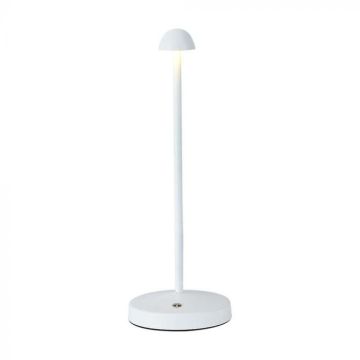 V-TAC VT-1073 LED Table Lamp 1.6W CCT 3in1 White Color Rechargeable with USB C Touch Dimmable 105*295mm - 10329