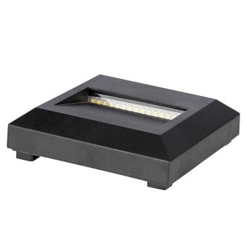 V-TAC VT-1152 2W StepLight LED day white 4000K square black IP65 - SKU 211322