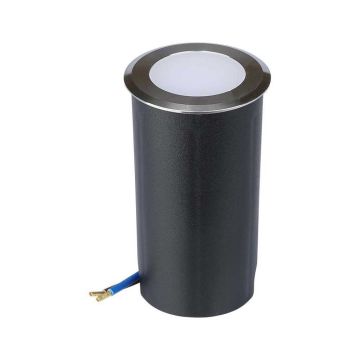V-TAC VT-1151 Walkable spotlight led underground 1W cold white 6400K round aluminum silver IP67 - sku 211464