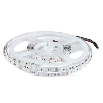V-TAC VT-5050 24V strip led SMD5050 RGB multicolor 10M 60LEDs/m 7W/M IP20 - SKU 212592