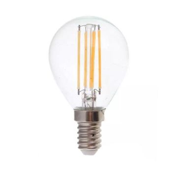 V-TAC VT-2466 6W LED globe bulb filament E14 P45 warm white 2700K - SKU 2845