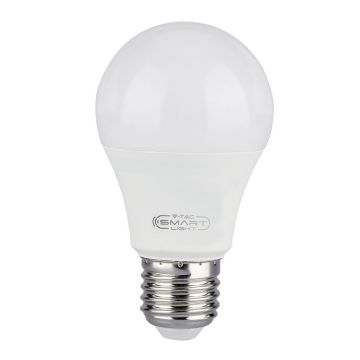V-TAC VT-5109 Smart WiFi LED Bulb E27 8.5W A65 RGB and 3in1 Dimmable APP Management Smartphone Alexa Google - sku 2998