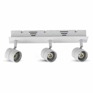 3*GU10 Surface Mount Fitting Adjustable V-TAC Track Light White Body VT-790 - SKU 3619