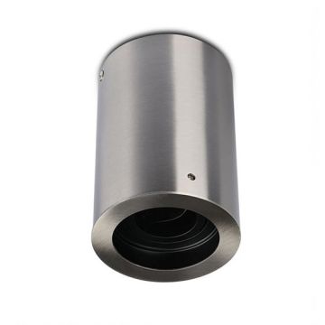 V-TAC VT-796 GU10 Fitting surface mounting round satin nickel metal orientable for GU10/GU5.3 spot lamps IP20 VT-796 - SKU 3629