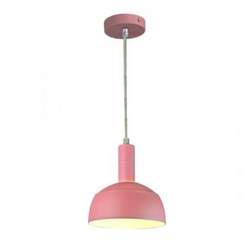 Plastic Pendant Lamp Holder E14 With Slide Aluminum Shade Ø180mm VT-7100 - SKU 3923 PINK