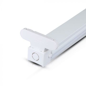 V-TAC VT-15021 Aluminum Bare Ceiling Light for 2 x 150CM T8 G13 LED Tubes Double Indoor Use Without Screen - SKU 6057