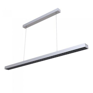 V-TAC PRO VT-7-61 60W led linear hanging suspension up&down light samsung chip smd 4000K silver aluminum dimmable - sku 607
