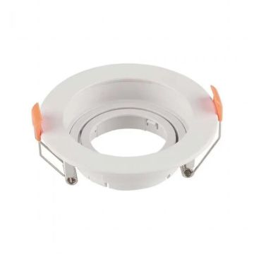 V-TAC VT-933 round recessed led spotlight GU10 white color polycarbonate sku 6658