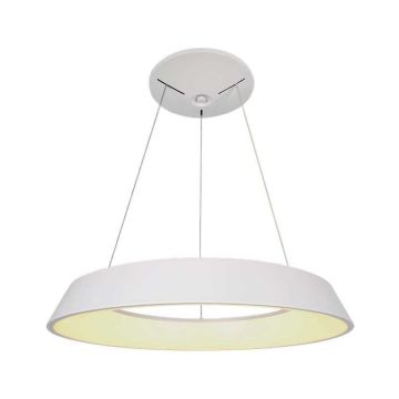 V-TAC VT-7755 round white led pendant light 48W circular suspended ring 4000K triac dimmable - SKU 6904