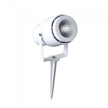 V-TAC VT-857-W-N12W led garden lamp adjustable 970LM 20° day white 4000K white body waterproof IP65 - SKU 217548