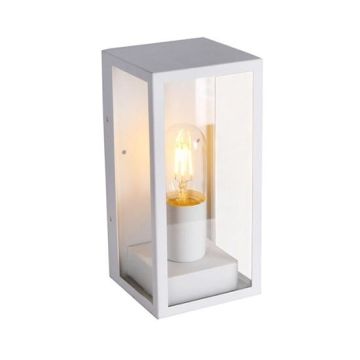 V-TAC VT-837 Garden Wall Lamp IP44 1xE27 Holder white-clear glass - sku 8518