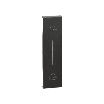 Cover BTicino Living Now in/out symbol for flush-mounted wireless scenario control 1 module - black KG40